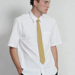 HANSEN GARMENTS REIDAR | Loose Fit Short Sleeve Shirt | White -HANSEN SHOP ss23 reidar white tie robin raven 2