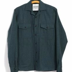 HANSEN GARMENTS STEFAN | Worker Over Shirt | Moss Green
