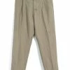 HANSEN GARMENTS SUNE | Pleated Wide Cut Trousers | Bay Leaf -HANSEN SHOP sune pleated wide cut trousers bay leaf hansen garments 901682