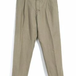 HANSEN GARMENTS SUNE | Pleated Wide Cut Trousers | Bay Leaf