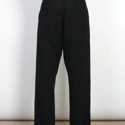 HANSEN GARMENTS SUNE | Pleated Wide Cut Trousers | Black -HANSEN SHOP sune pleated wide cut trousers black 610879
