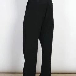HANSEN GARMENTS SUNE | Pleated Wide Cut Trousers | Black -HANSEN SHOP sune pleated wide cut trousers black 658700