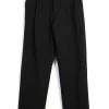HANSEN GARMENTS SUNE | Pleated Wide Cut Trousers | Black -HANSEN SHOP sune pleated wide cut trousers black 722431
