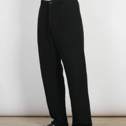 HANSEN GARMENTS SUNE | Pleated Wide Cut Trousers | Black -HANSEN SHOP sune pleated wide cut trousers black 950887