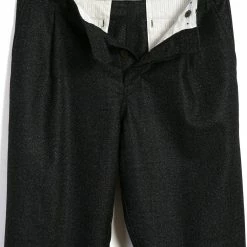 HANSEN GARMENTS SUNE | Pleated Wide Cut Trousers | Black Marble -HANSEN SHOP sune pleated wide cut trousers black marble hansen garments 366876