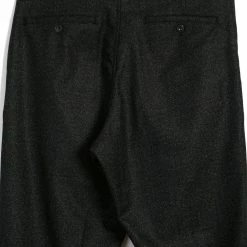 HANSEN GARMENTS SUNE | Pleated Wide Cut Trousers | Black Marble -HANSEN SHOP sune pleated wide cut trousers black marble hansen garments 892649