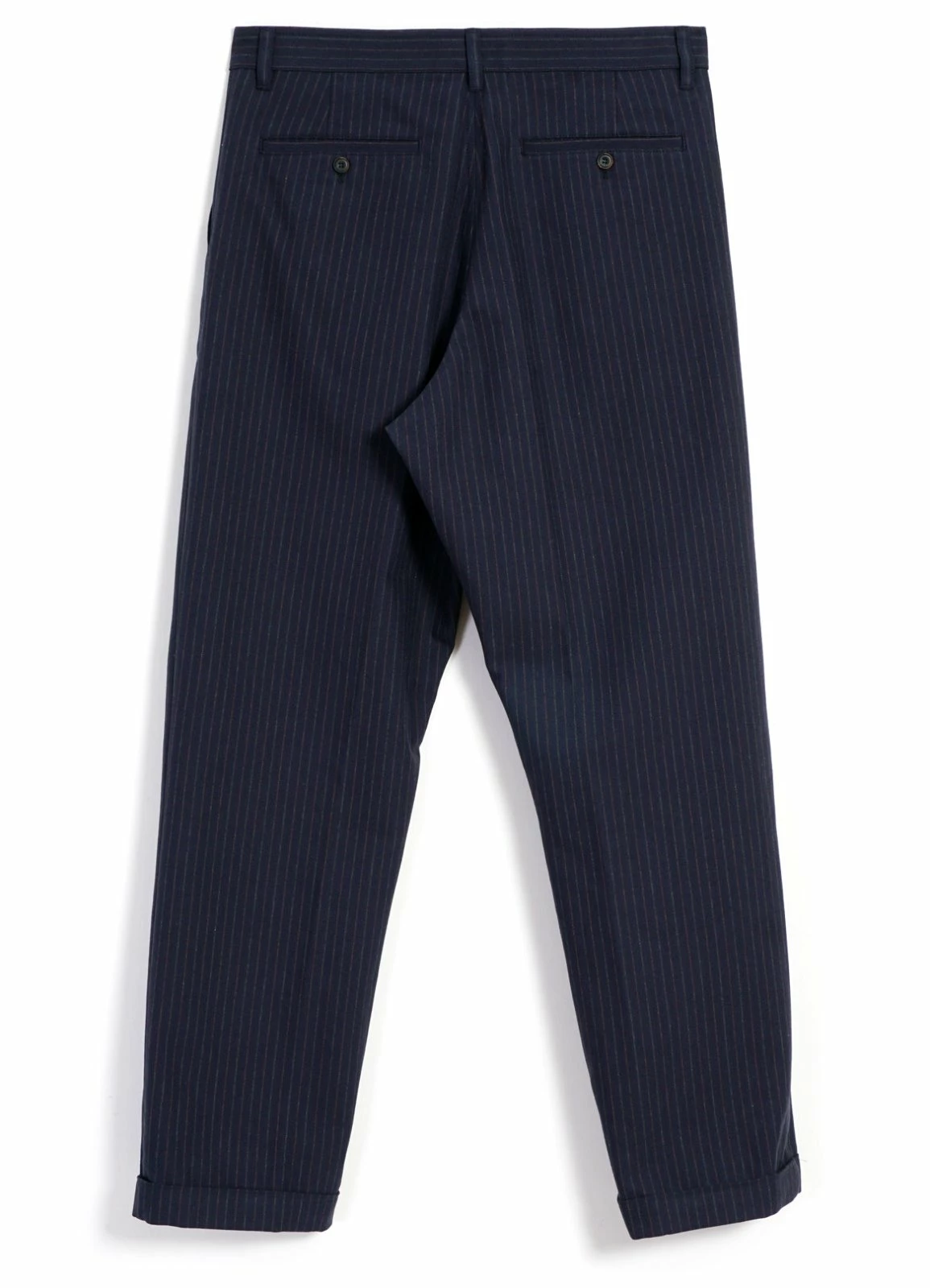 HANSEN GARMENTS SUNE | Pleated Wide Cut Trousers | Blue Pin 8 HANSEN GARMENTS SUNE | Pleated Wide Cut Trousers | Blue Pin - Image 6