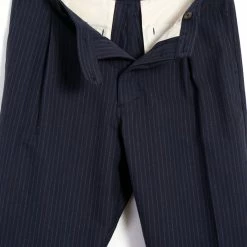 HANSEN GARMENTS SUNE | Pleated Wide Cut Trousers | Blue Pin 17 HANSEN GARMENTS SUNE | Pleated Wide Cut Trousers | Blue Pin -HANSEN SHOP sune pleated wide cut trousers blue pin hansen garments 815408