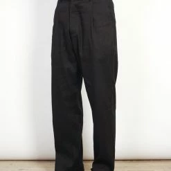 HANSEN GARMENTS SUNE | Pleated Wide Cut Trousers | Coffee Melange -HANSEN SHOP sune pleated wide cut trousers coffee melange 274414