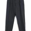 HANSEN GARMENTS SUNE | Pleated Wide Cut Trousers | Dark Blue -HANSEN SHOP sune pleated wide cut trousers dark blue hansen garments 850019