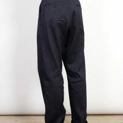 HANSEN GARMENTS SUNE | Pleated Wide Cut Trousers | Navy Melange -HANSEN SHOP sune pleated wide cut trousers navy melange 859439