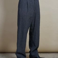 HANSEN GARMENTS SUNE | Pleated Wide Cut Trousers | River -HANSEN SHOP sune pleated wide cut trousers river hansen garments 256575