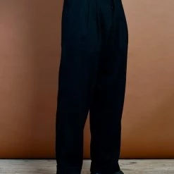 HANSEN GARMENTS SYLVESTER | Double Pleated Trousers | Black -HANSEN SHOP sylvester double pleated trousers black hansen garments 353921