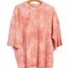 Monitaly TIE DYE T-SHIRT | Enzyme & Silicon Washed Thermal Crewneck | Pink -HANSEN SHOP tie dye t shirt enzyme silicon washed thermal crewneck pink monitaly 759329