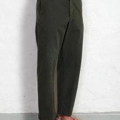 HANSEN GARMENTS TRYGVE | Wide Cut Cropped Trousers | Rosemary -HANSEN SHOP trousers fit 23 90 6 trygve green 1