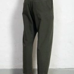 HANSEN GARMENTS TRYGVE | Wide Cut Cropped Trousers | Rosemary -HANSEN SHOP trousers fit 23 90 6 trygve green 2