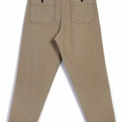 HANSEN GARMENTS TRYGVE | Wide Cut Cropped Trousers | Beige -HANSEN SHOP trygve wide cut cropped trousers beige hansen garments 502265