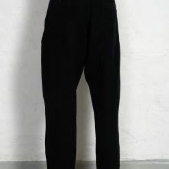 HANSEN GARMENTS TRYGVE | Wide Cut Cropped Trousers | Black -HANSEN SHOP trygve wide cut cropped trousers black hansen garments 274248