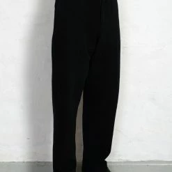 HANSEN GARMENTS TRYGVE | Wide Cut Cropped Trousers | Black -HANSEN SHOP trygve wide cut cropped trousers black hansen garments 692426
