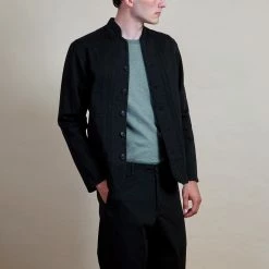 HANSEN GARMENTS TRYGVE | Wide Cut Cropped Trousers | Black -HANSEN SHOP trygve wide cut cropped trousers black hansen garments 963205