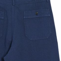 HANSEN GARMENTS TRYGVE | Wide Cut Cropped Trousers | Blue -HANSEN SHOP trygve wide cut cropped trousers blue hansen garments 921754