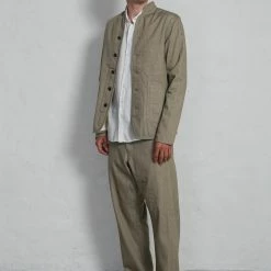 HANSEN GARMENTS TRYGVE | Wide Cut Cropped Trousers | Safari -HANSEN SHOP trygve wide cut cropped trousers safari hansen garments 386966