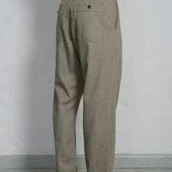 HANSEN GARMENTS TRYGVE | Wide Cut Cropped Trousers | Safari -HANSEN SHOP trygve wide cut cropped trousers safari hansen garments 587305