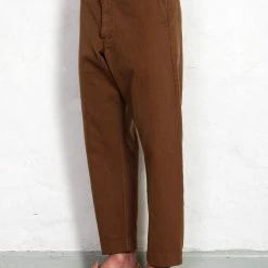 HANSEN GARMENTS TRYGVE | Wide Cut Cropped Trousers | Terra -HANSEN SHOP trygve wide cut cropped trousers terra hansen garments 528500