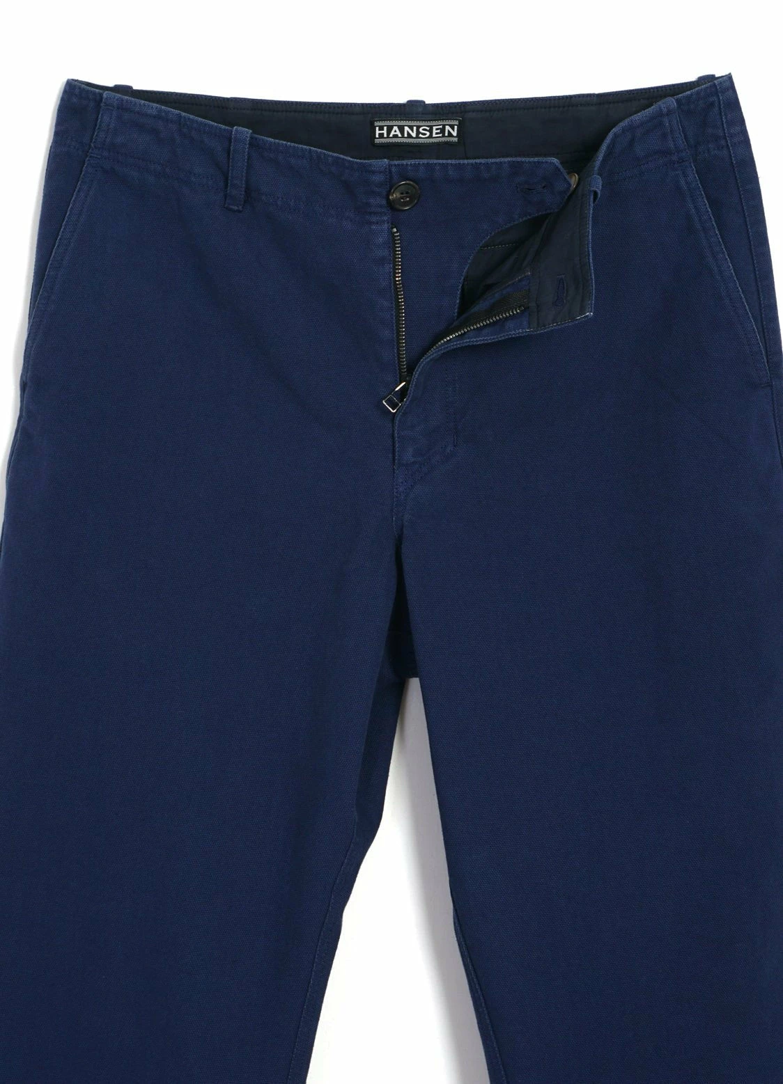 HANSEN GARMENTS TRYGVE | Wide Cut Cropped Trousers | Work Blue 7 HANSEN GARMENTS TRYGVE | Wide Cut Cropped Trousers | Work Blue - Image 5