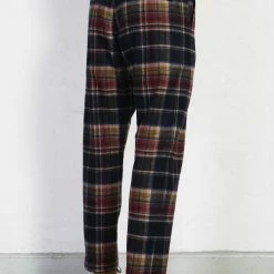 HANSEN GARMENTS TYGE | Wide Cut Cropped Trousers | Multi Colour Check -HANSEN SHOP tyge wide cut cropped trousers multi colour check hansen garments 369015
