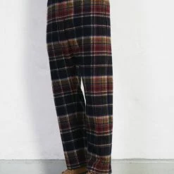 HANSEN GARMENTS TYGE | Wide Cut Cropped Trousers | Multi Colour Check -HANSEN SHOP tyge wide cut cropped trousers multi colour check hansen garments 769952