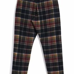 HANSEN GARMENTS TYGE | Wide Cut Cropped Trousers | Multi Colour Check -HANSEN SHOP tyge wide cut cropped trousers multi colour check hansen garments 871834