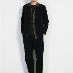 HANSEN GARMENTS TYGE | Wide Cut Cropped Trousers | Onyx -HANSEN SHOP tyge wide cut cropped trousers onyx hansen garments 206353