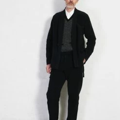 HANSEN GARMENTS TYGE | Wide Cut Cropped Trousers | Onyx -HANSEN SHOP tyge wide cut cropped trousers onyx hansen garments 287705