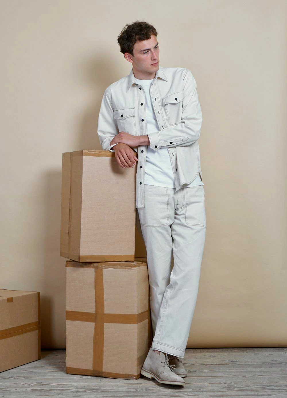 HANSEN GARMENTS VILLE | Loose Fit Trousers | Nature 4 HANSEN GARMENTS VILLE | Loose Fit Trousers | Nature - Image 2