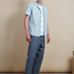 HANSEN GARMENTS VILLE | Loose Fit Trousers | Stone -HANSEN SHOP ville loose fit trousers stone hansen garments 231552