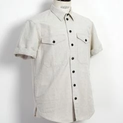 HANSEN GARMENTS VILLY | Short Sleeve Shirt | Flax Nature -HANSEN SHOP villy short sleeve shirt flax nature hansen garments 701564