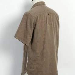 HANSEN GARMENTS VILLY | Short Sleeve Shirt | Khaki Sashiko -HANSEN SHOP villy short sleeve shirt khaki sashiko hansen garments 907581