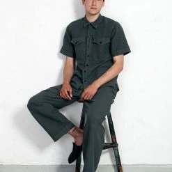 HANSEN GARMENTS VILLY | Short Sleeve Shirt | Oxidized -HANSEN SHOP villy short sleeve shirt oxidized hansen garments 261387