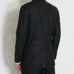 HANSEN GARMENTS WALTER | Classic Double Breasted Blazer | Black Marble -HANSEN SHOP walter classic double breasted blazer black marble hansen garments 592195