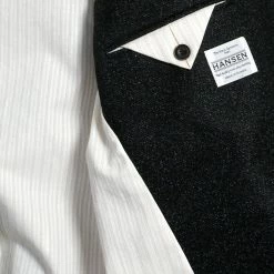 HANSEN GARMENTS WALTER | Classic Double Breasted Blazer | Black Marble -HANSEN SHOP walter classic double breasted blazer black marble hansen garments 633311