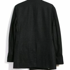 HANSEN GARMENTS WALTER | Classic Double Breasted Blazer | Black Marble -HANSEN SHOP walter classic double breasted blazer black marble hansen garments 656353
