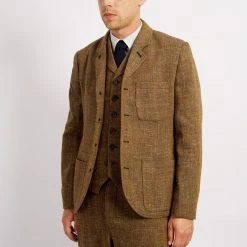 HANSEN GARMENTS WILLIAM | Classic Casual Vest | Cognac -HANSEN SHOP william classic casual vest cognac 240 952259