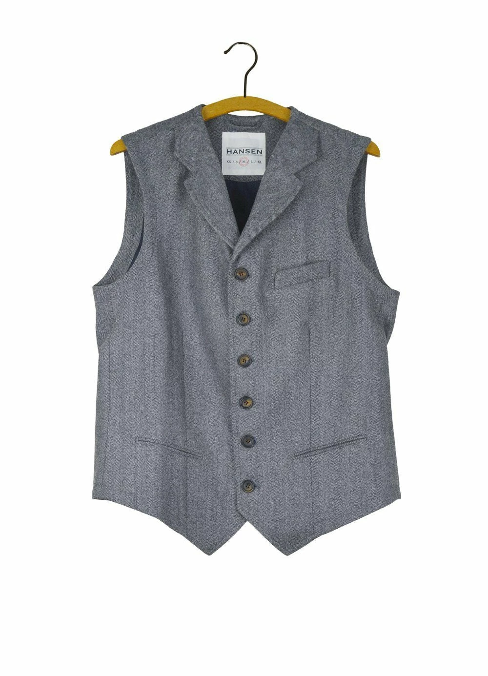 HANSEN GARMENTS WILLIAM | Classic Vest | Grey Melange 3 HANSEN GARMENTS WILLIAM | Classic Vest | Grey Melange