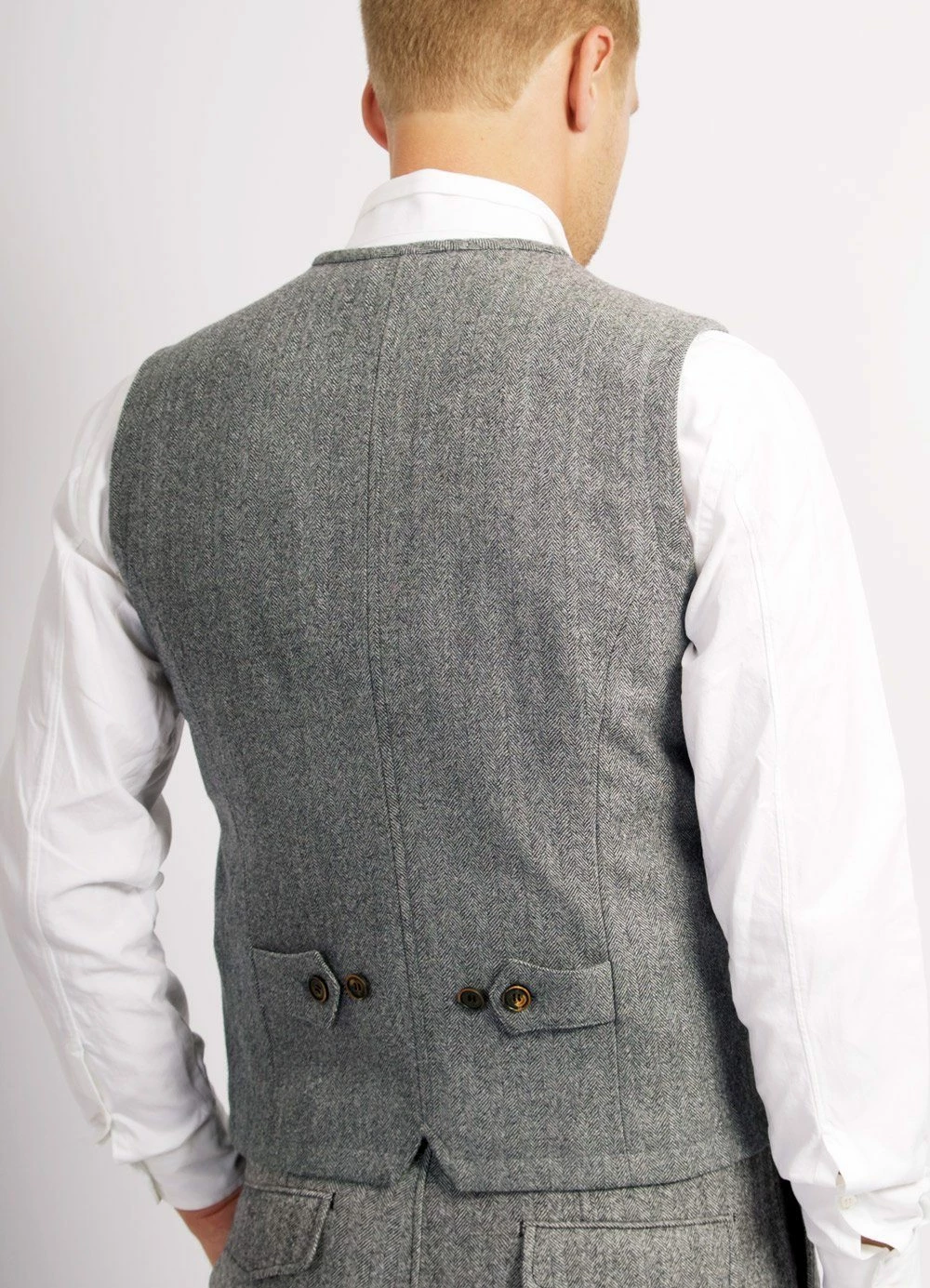 HANSEN GARMENTS WILLIAM | Classic Vest | Grey Melange 5 HANSEN GARMENTS WILLIAM | Classic Vest | Grey Melange - Image 3
