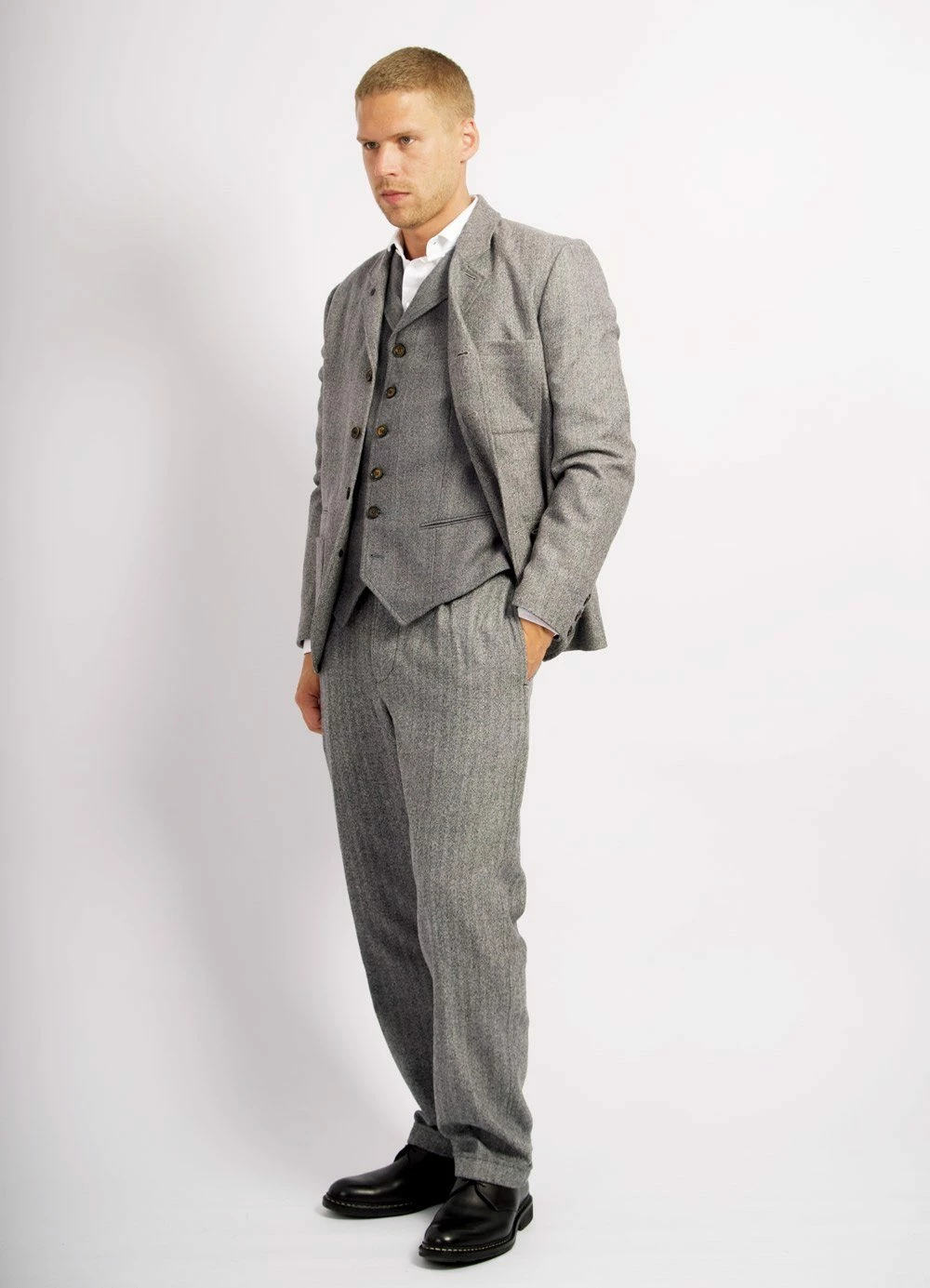 HANSEN GARMENTS WILLIAM | Classic Vest | Grey Melange 6 HANSEN GARMENTS WILLIAM | Classic Vest | Grey Melange - Image 4