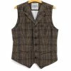 HANSEN GARMENTS WILLIAM | Lapel Waistcoat | Checkered -HANSEN SHOP william lapel waistcoat checkered hansen garments 422138