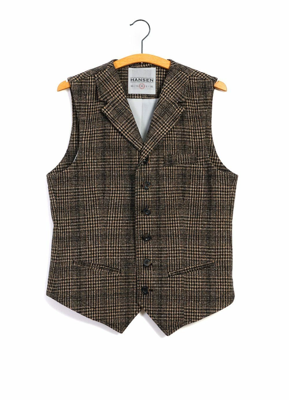 HANSEN GARMENTS WILLIAM | Lapel Waistcoat | Checkered 3 HANSEN GARMENTS WILLIAM | Lapel Waistcoat | Checkered