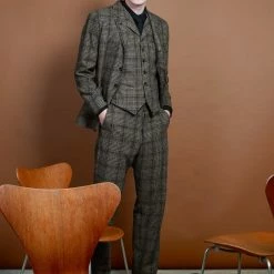 HANSEN GARMENTS WILLIAM | Lapel Waistcoat | Checkered 8 HANSEN GARMENTS WILLIAM | Lapel Waistcoat | Checkered -HANSEN SHOP william lapel waistcoat checkered hansen garments 551772