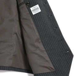 HANSEN GARMENTS WILLIAM | Lapel Waistcoat | Grey Pin -HANSEN SHOP william lapel waistcoat grey pin hansen garments 154333
